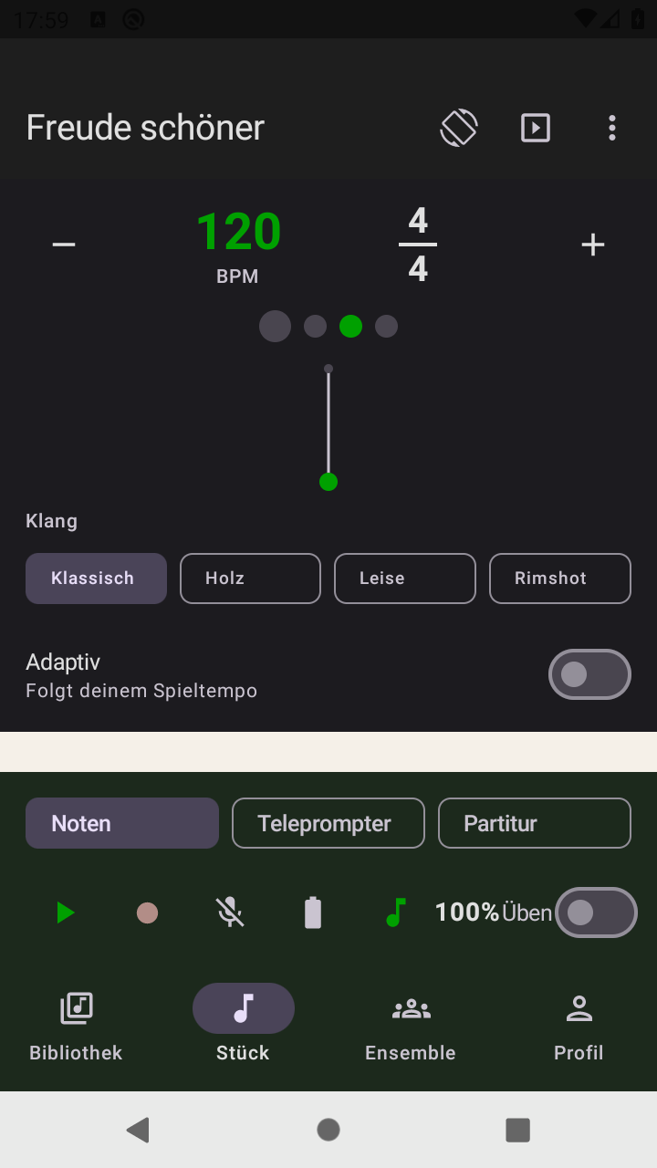 Metronom mit Pendel